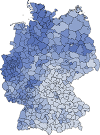 Wohnungseinbruchsdiebstahl auf Kreisebene 2012